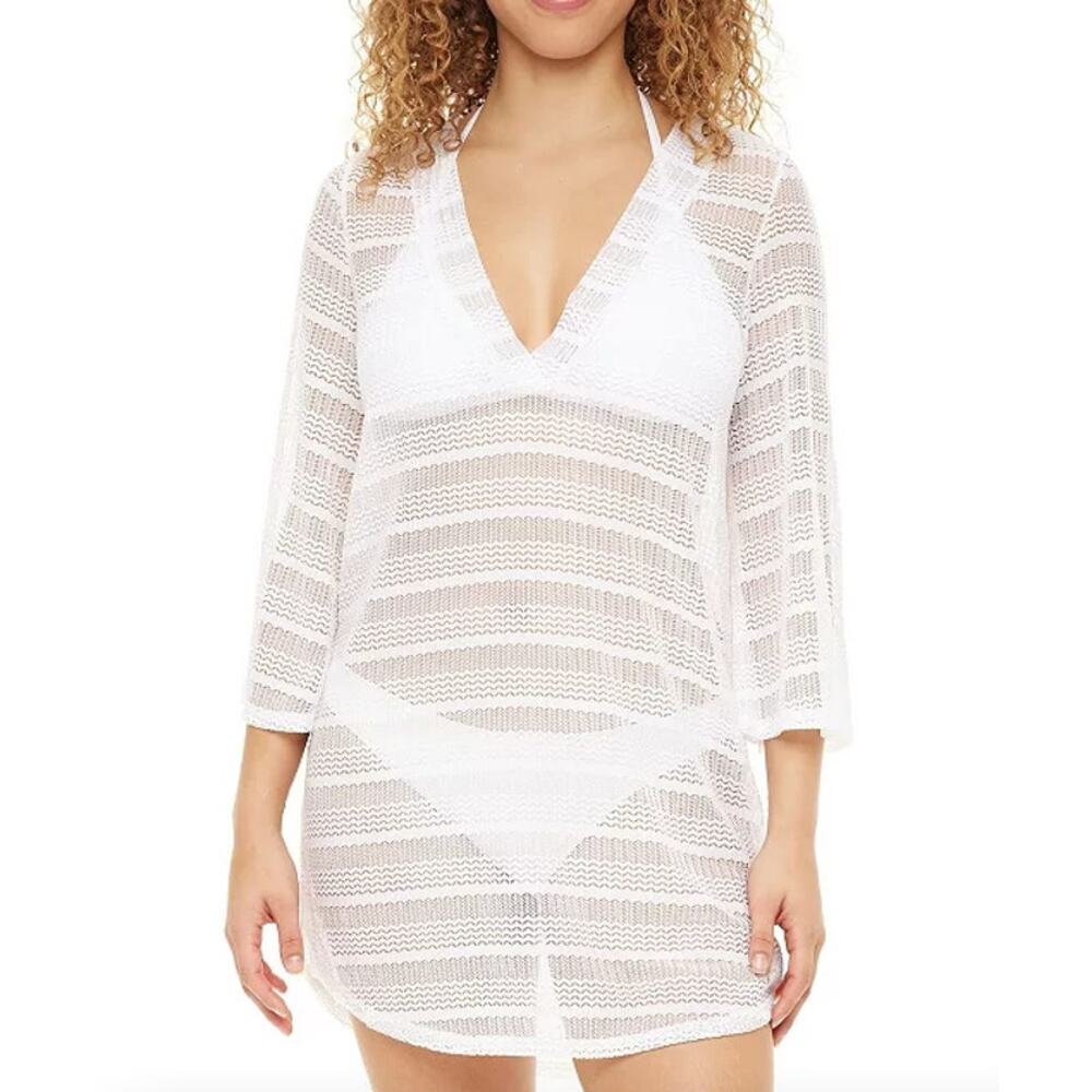 Jordan Taylor NWT Bell Sleeve White Cover Up Size M